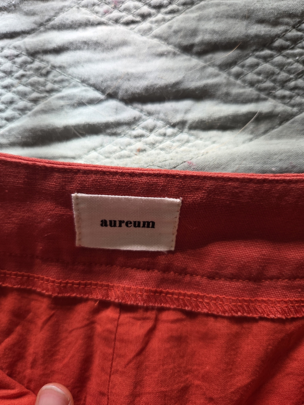 Women’s Red Scallop Hem Shorts - Picture 2 of 9